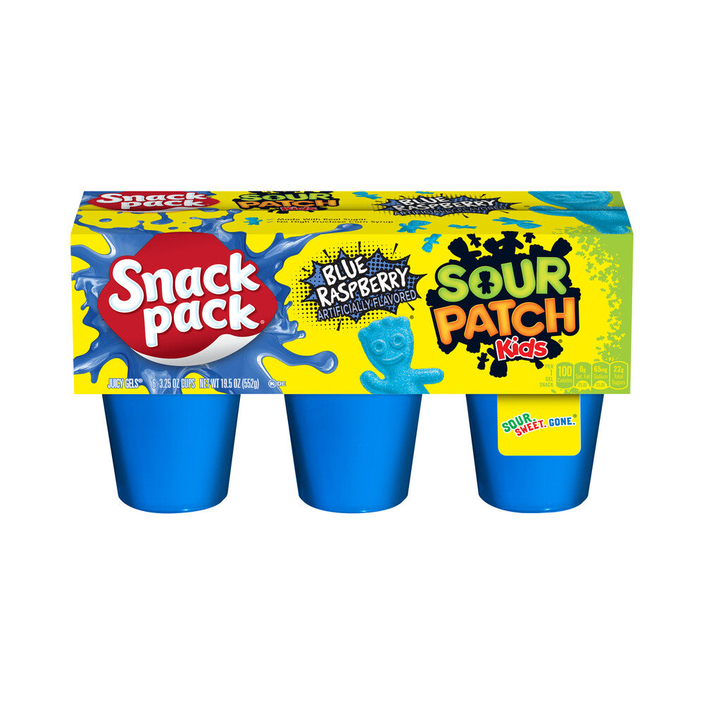 Snack Pack Sour Patch Gel Pack Blue Raspeberry 3.25oz (92g)