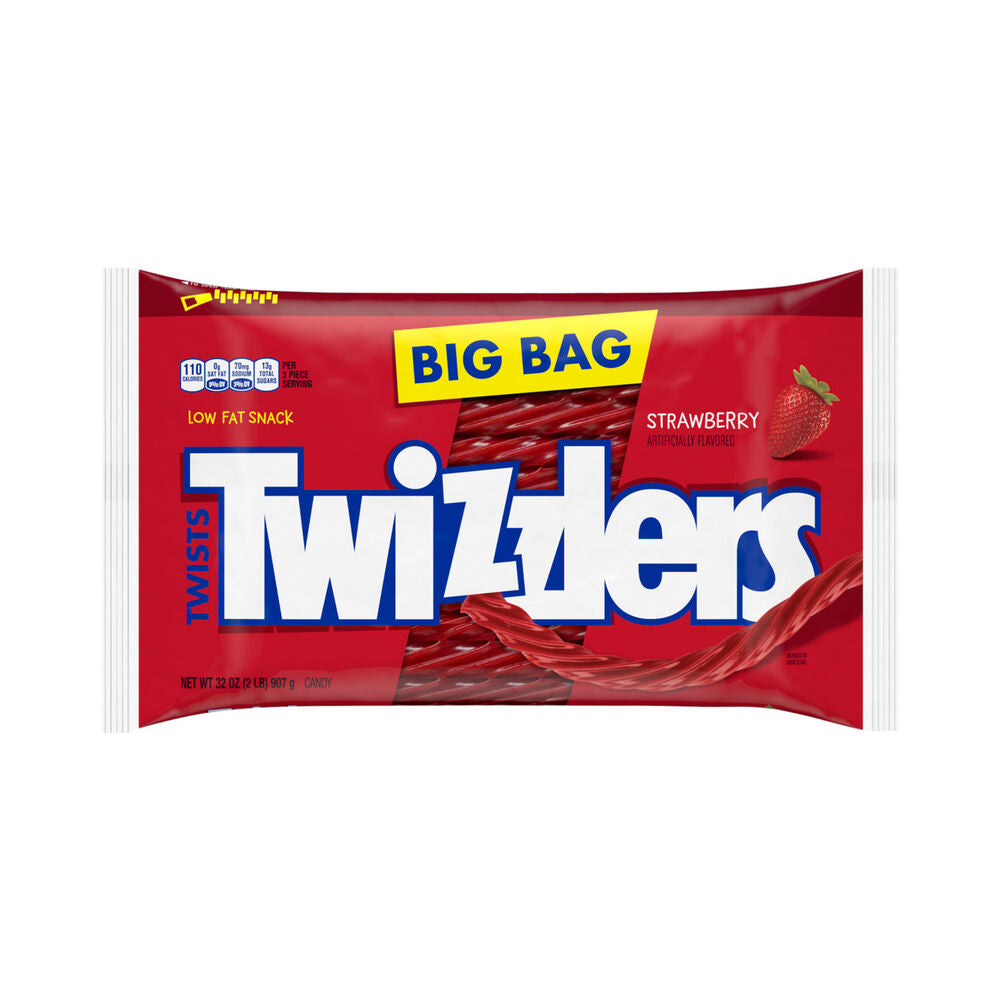 Twizzler Strawberry Twists Big Bag Resealable 32oz (907g)