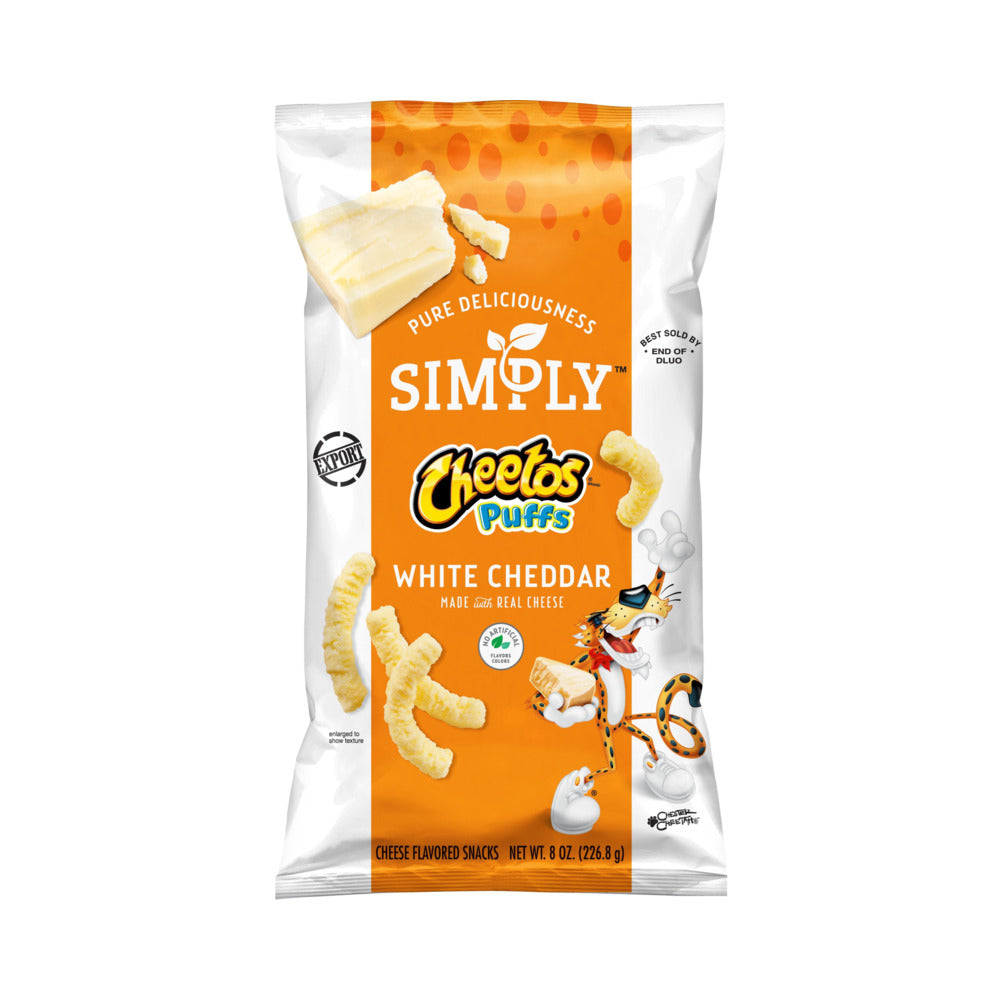 Cheetos Simply Puffs White Cheddar 8oz (226.8g) Best Before 31/08/2024