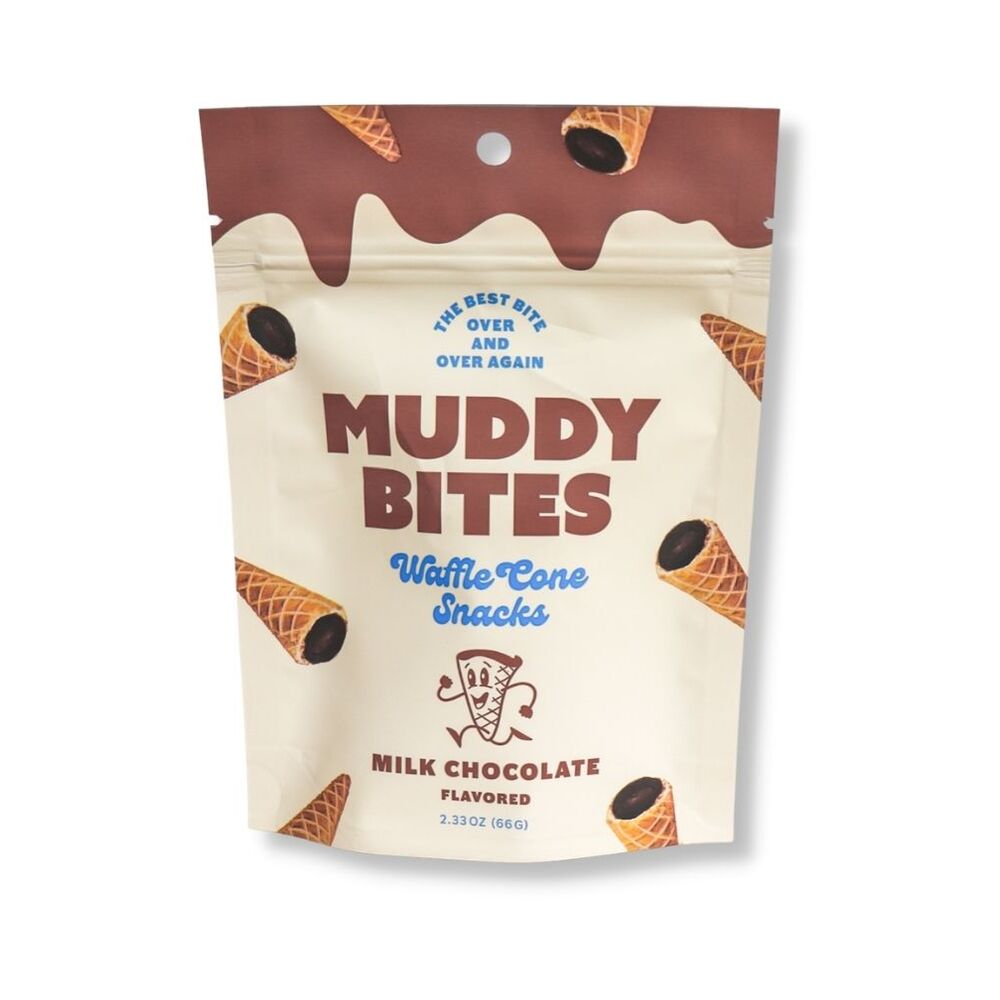 Muddy Bites Cone with Milk Chocolate Fillings, 2.33oz (66g)