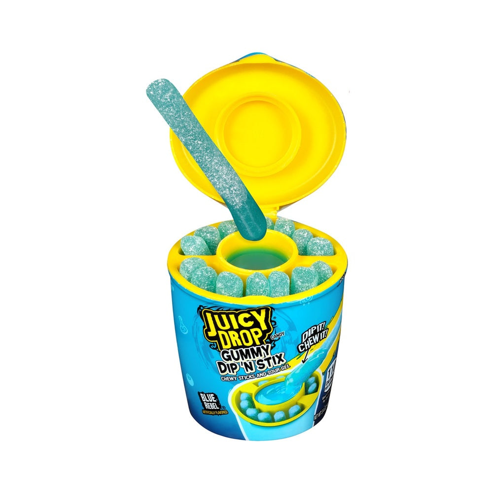 Topps Juicy Drop Gummy Dip 'N Stick Blue Rebel 3.4oz (96g)