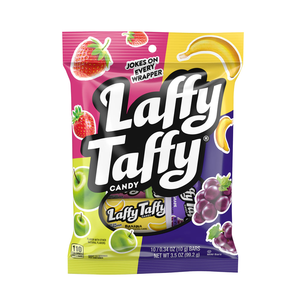 Laffy Taffy Fruit Flavored Candy Assorted Mini Bars Bag 3.5oz (99g)