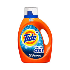 Tide Ultra Oxi Liquid Laundry Detergent, HE Compatible, 84oz (2.48L) 59 Loads