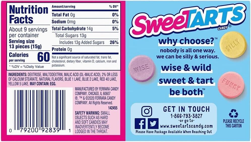 Sweetarts Theatre Box 5oz (141g)