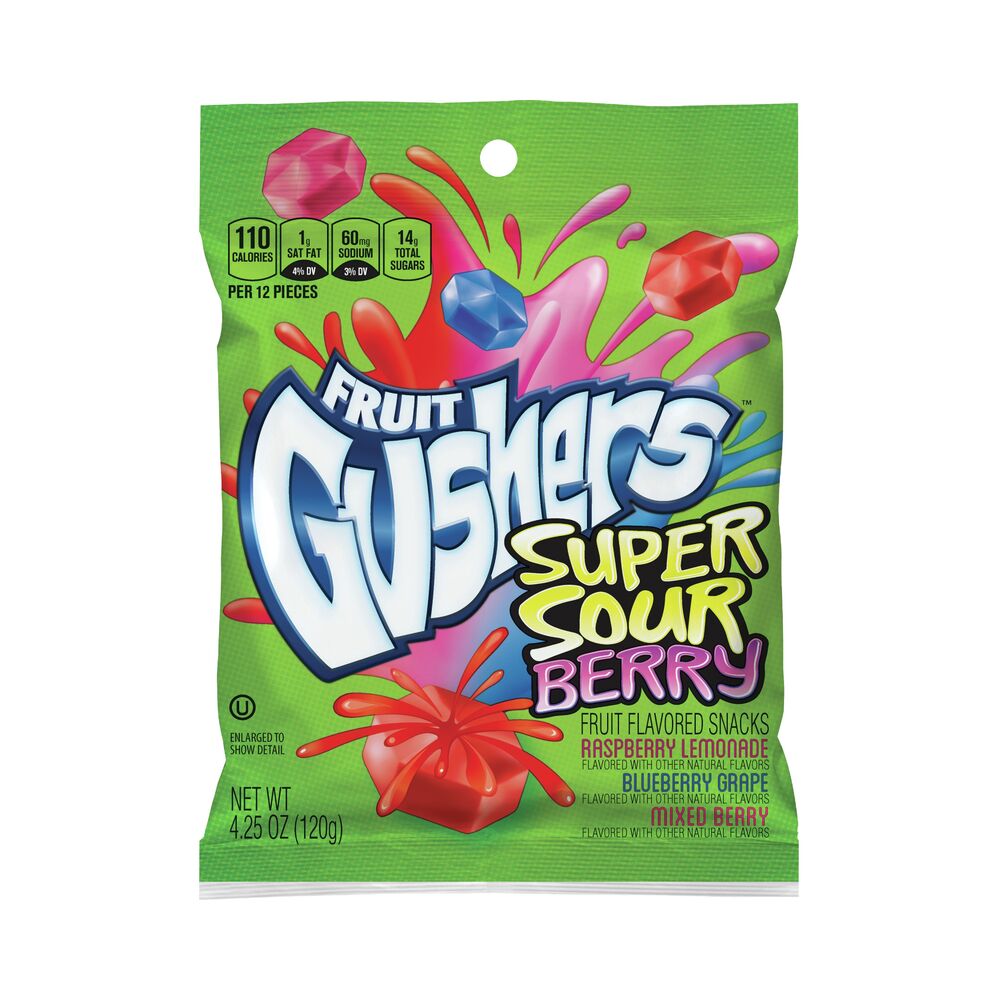 Fruit Gushers Super Sour Berry 4.25oz (120g)