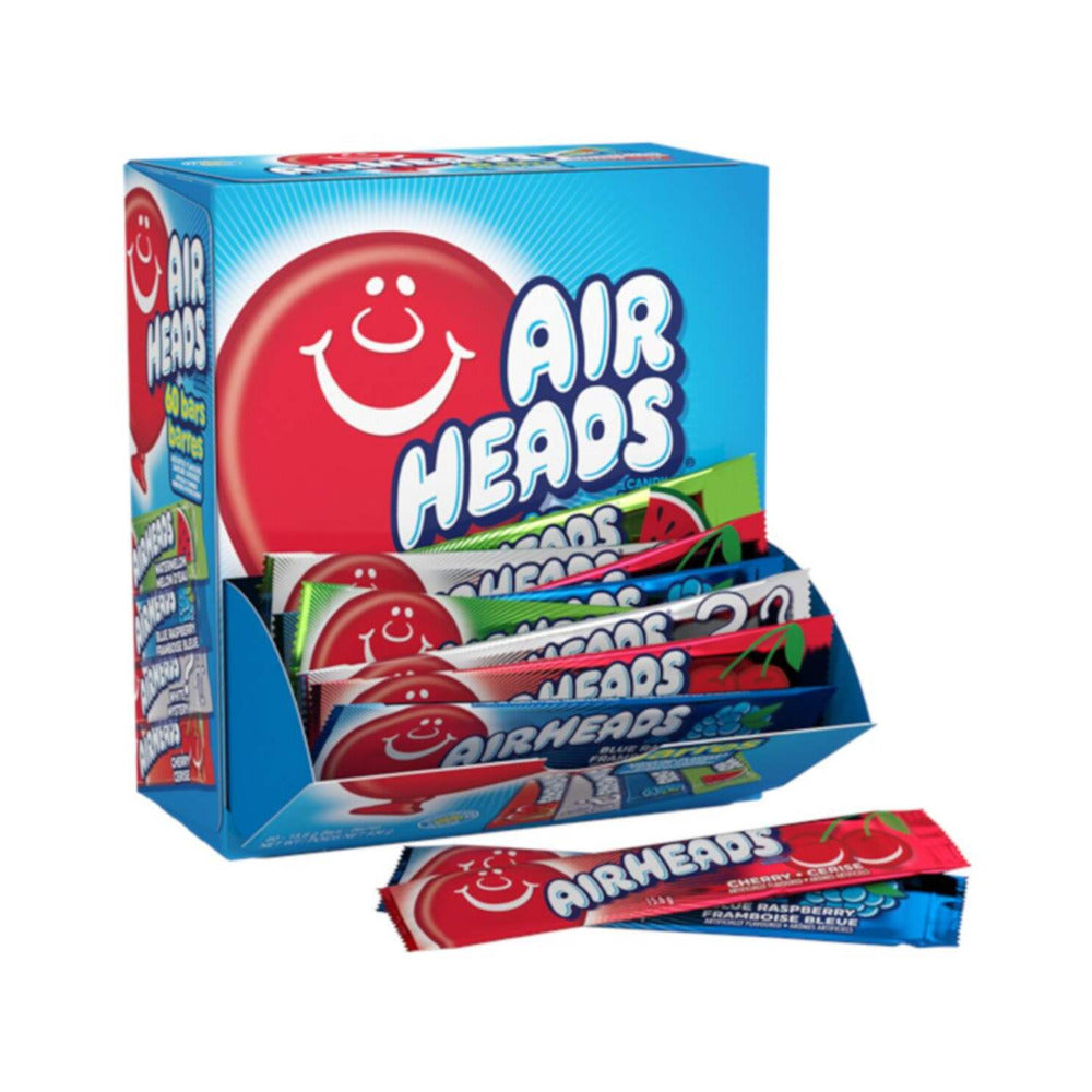 Airheads Display Feed Assorted Flavours .55oz (15.6g) 60 units CA