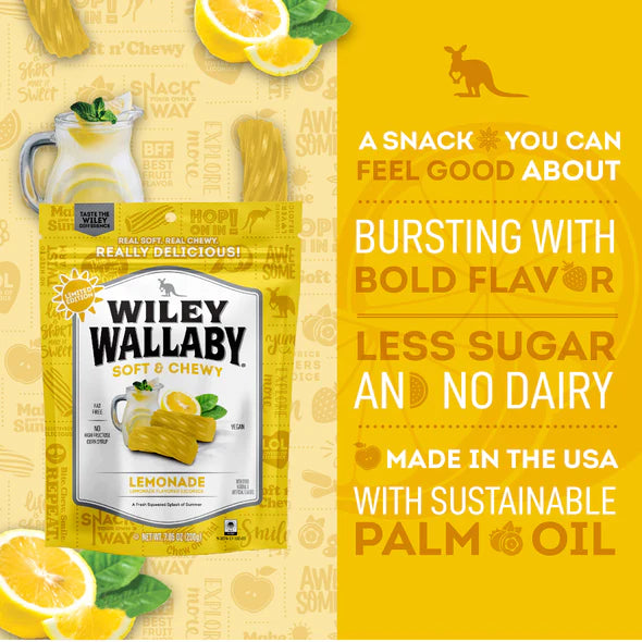 Wiley Wallaby Lemonade Licorice 7.05oz (200g)