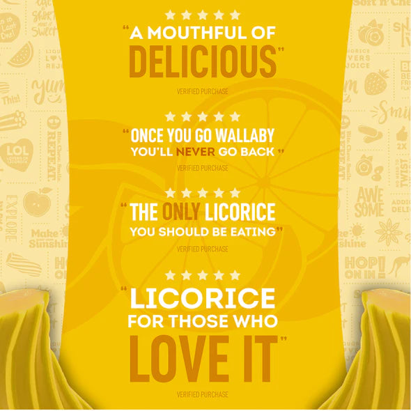 Wiley Wallaby Lemonade Licorice 7.05oz (200g)