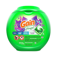 Gain Flings! Liquid Laundry Detergent Pacs Moonlight Breeze I 42 Count