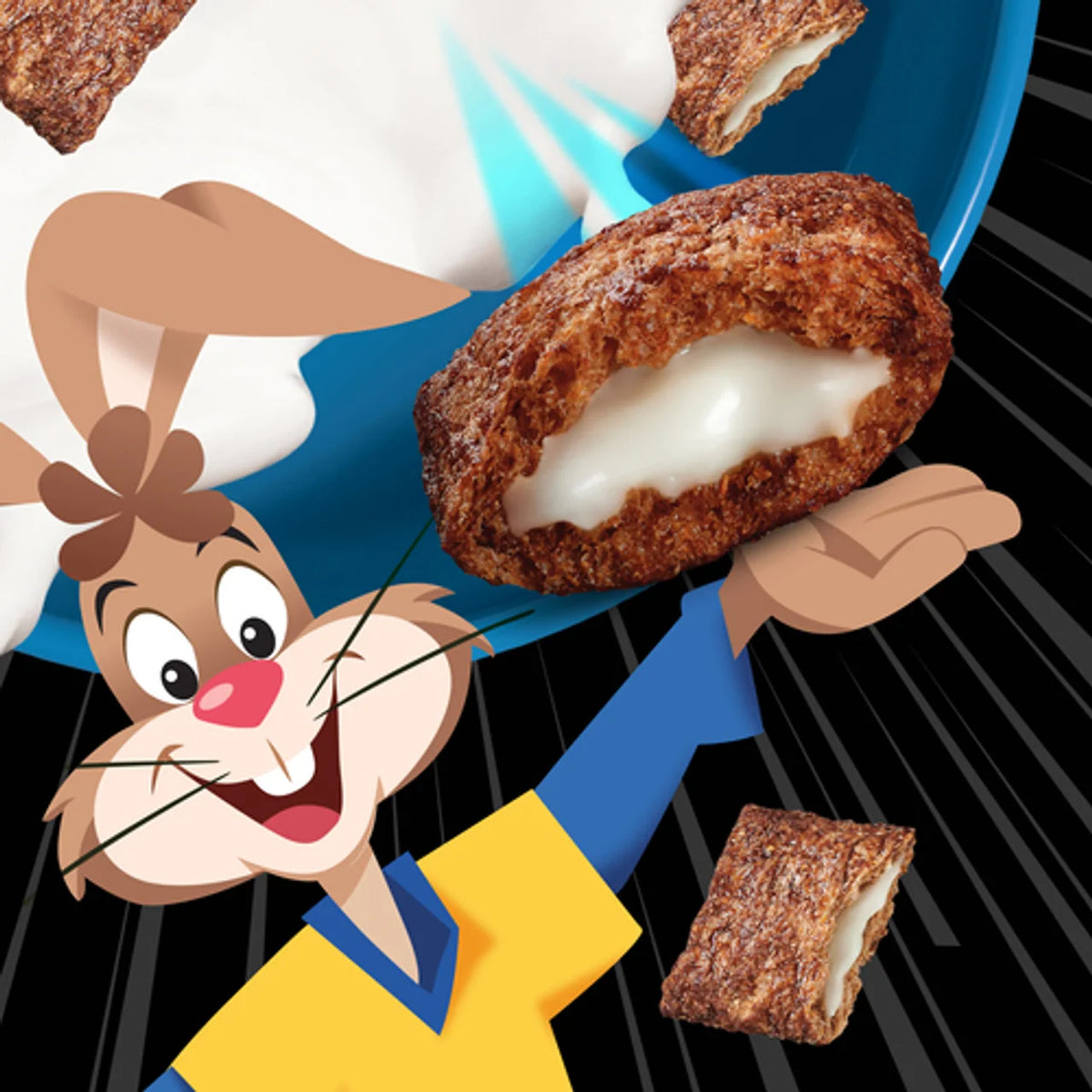 Nesquik Loaded Bites chocolate pillow with vanilla creme filling