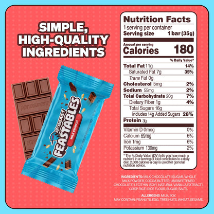 Feastbles Mr Beast Milk Crunch Chocolate Bar 35g