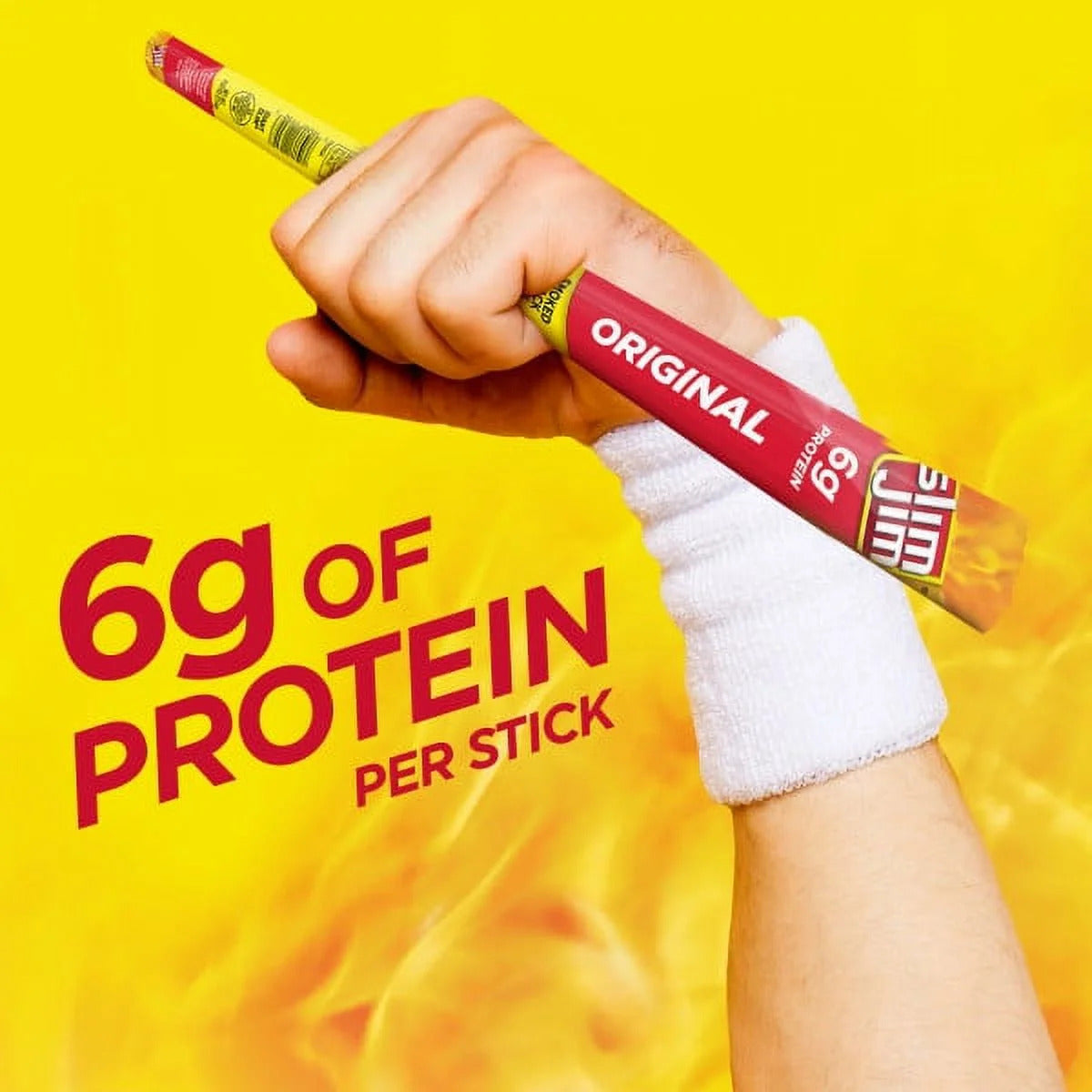 Slim Jim Original Giant Smoked Snack Stick Keto Friendly Smoked Meat S ...