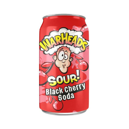 Warheads Black Cherry Sour Soda 12oz (355ml)