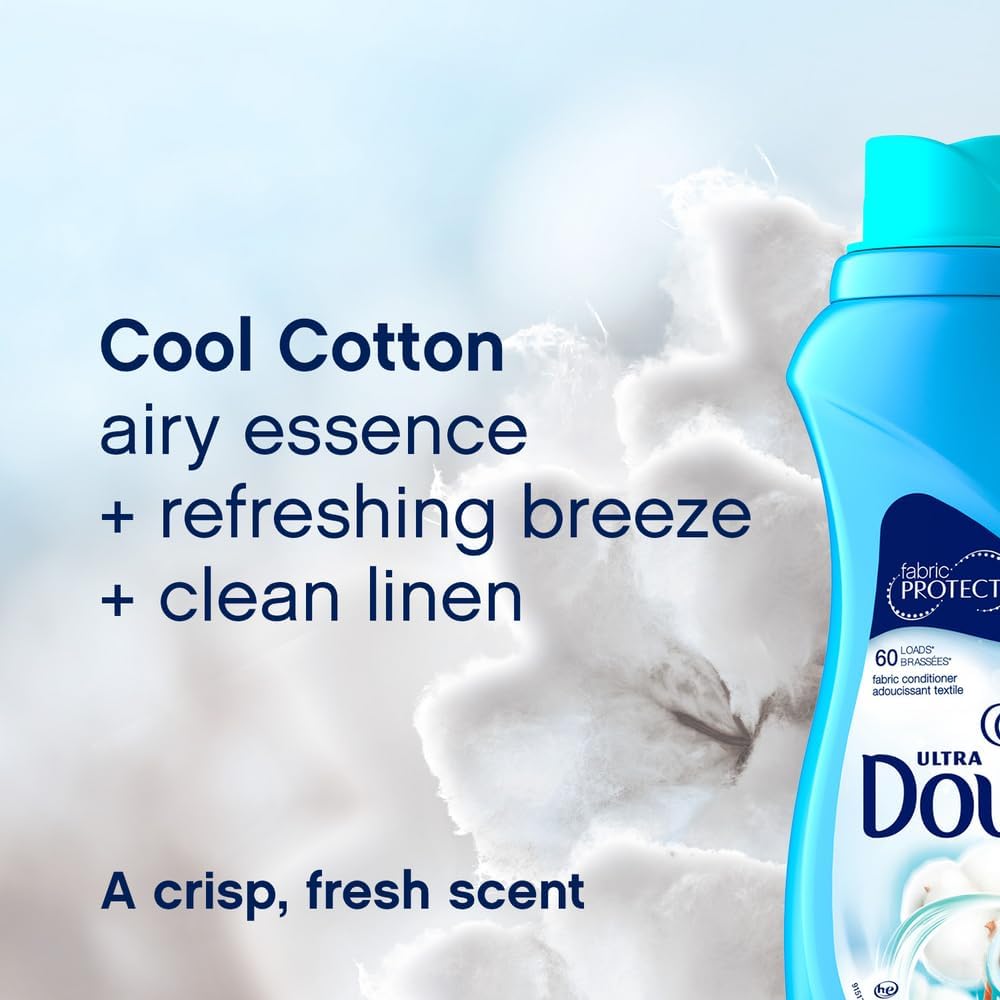 Downy Soft Cool Cotton Laundry  Fabric Softener 2 in 1 77oz (2.3L)