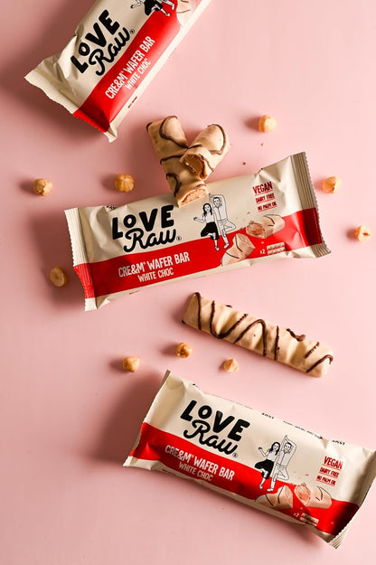 LoveRaw Cream Wafer Bar Vegan  White Chocolate 43g