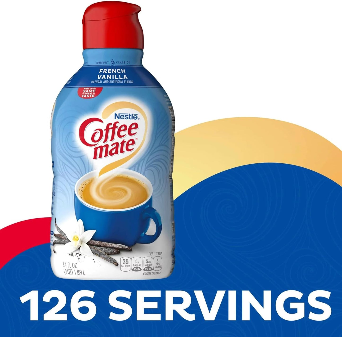 Coffee Mate French Vanilla Creamer 64oz (1.89L)
