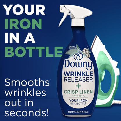 Downy Wrinkle Releaser Fabric Refresher Crisp Linen Scent 33.8oz (1L)