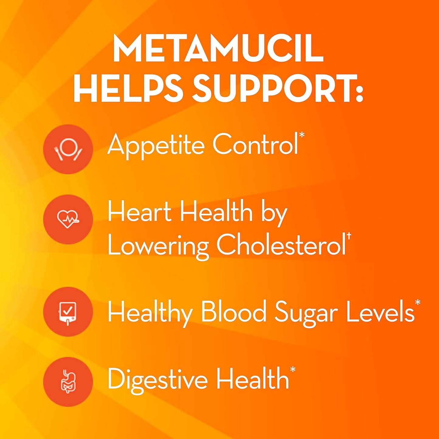 Metamucil Fibre Supplement Orange Flavour 30.4oz (861g)