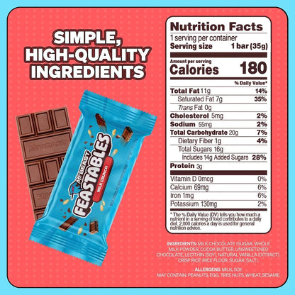 Mr Beast Feastables Variety Kit I Milk Crunch, Milk Chocolate & Peanut Butter I 1.24oz (35g) One of Each