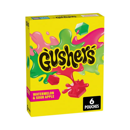 Gushers Fruit Flavoured Snacks, Watermelon and Sour Apple Flavour, 4.8oz (136g)