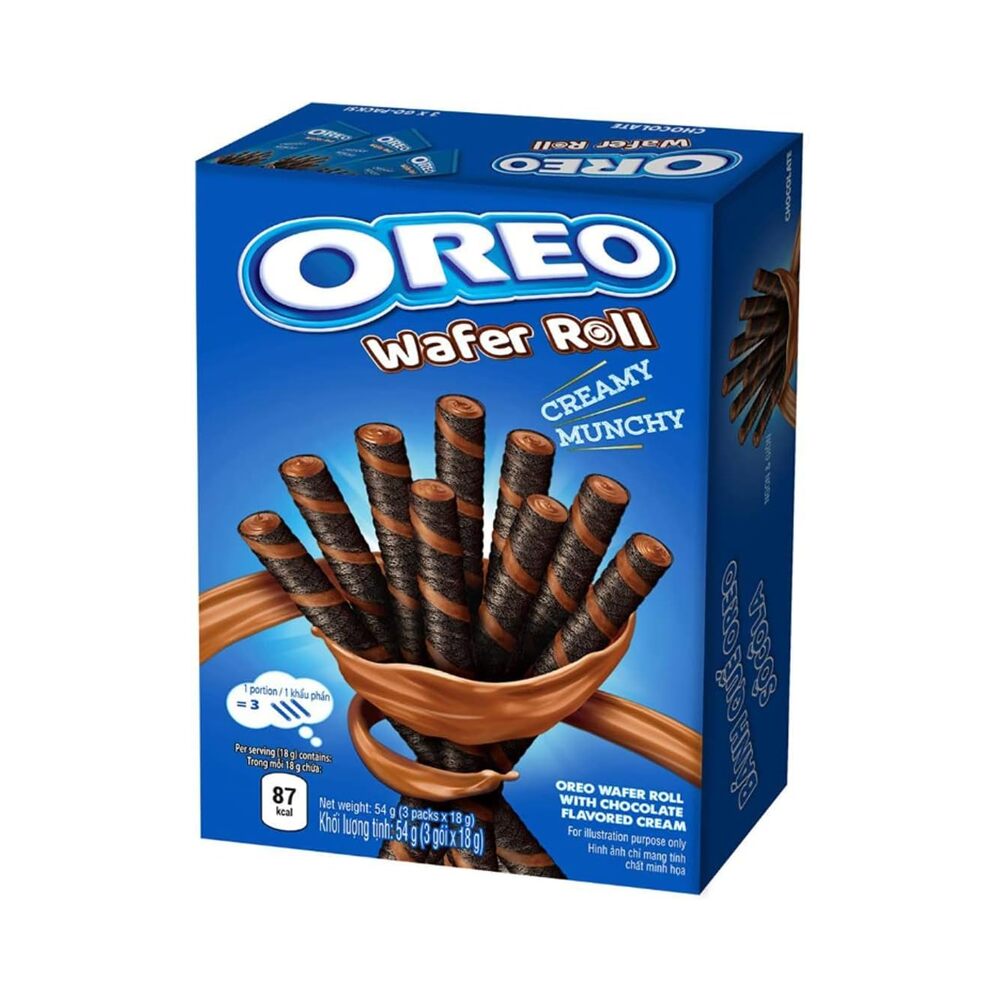 Oreo Wafer Roll Chocolate 54g Vietnam Import