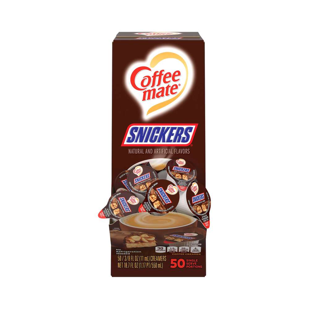 Coffee Mate Snickers Single Serve Creamer 0.375oz (11ml) 50s