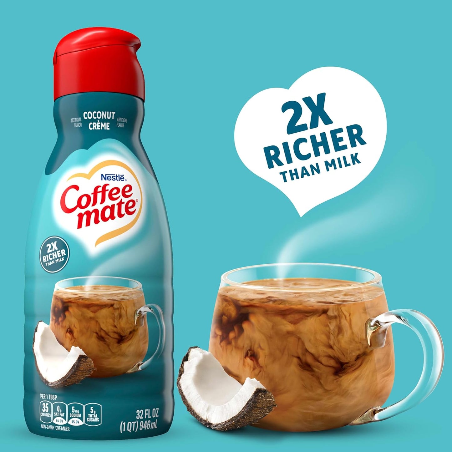 Coffee Mate Coconut Creamer 32oz (946ml)