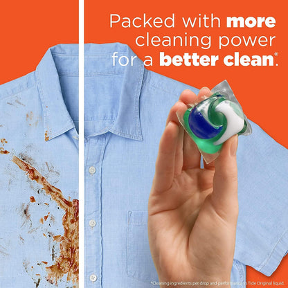 Tide PODS laundry detergent pacs, 3-in-1 Stain Remover, Odor Fighter, Color Protector, 57 Count