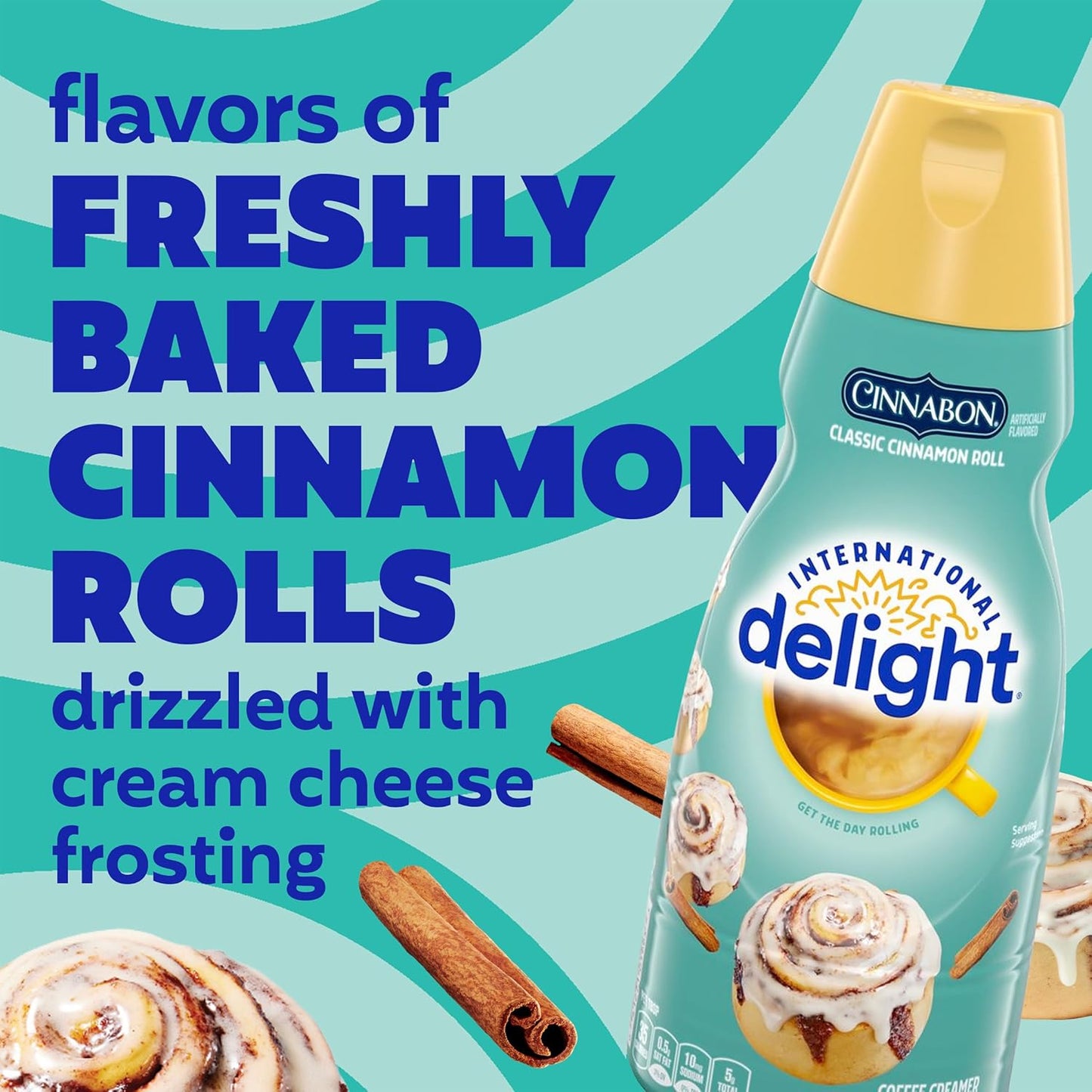 International Delight Cinnabon Classic Cinnamon Roll Liquid Coffee Creamer 32oz (946ml)