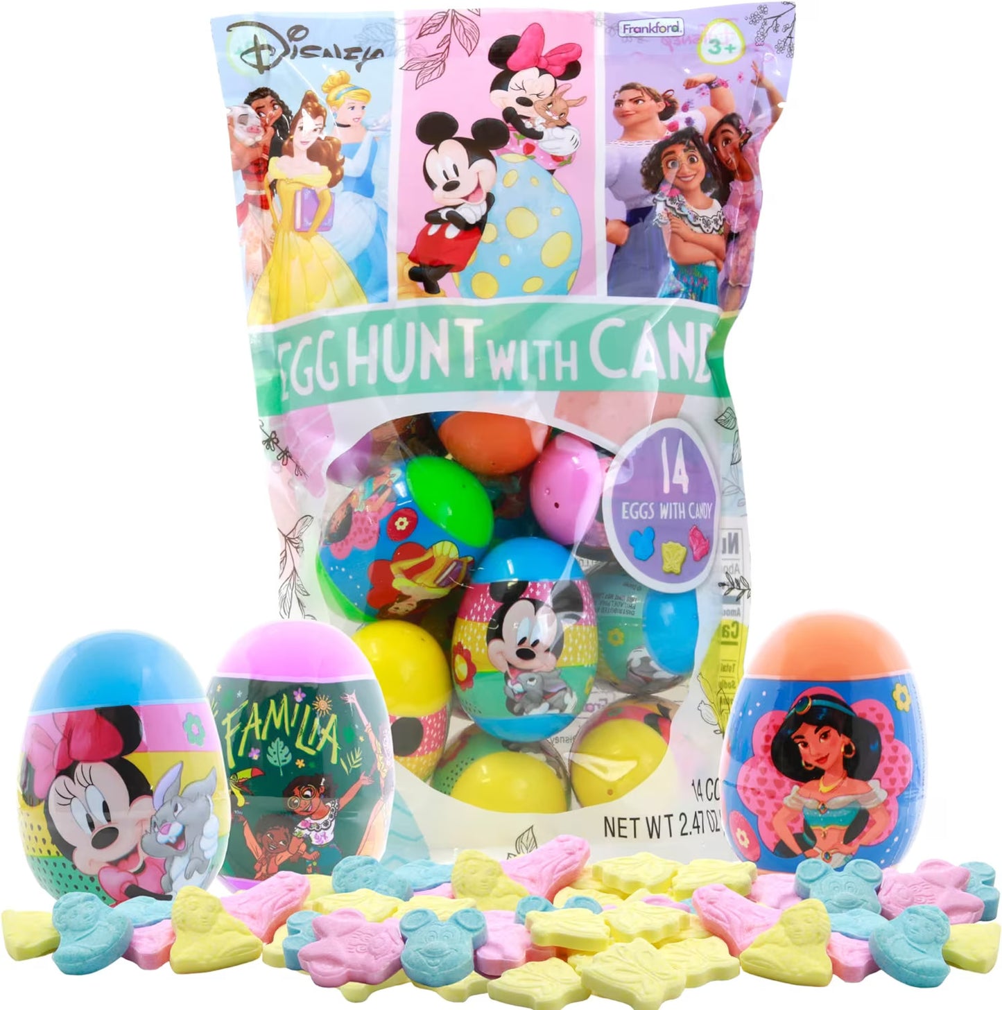 Disney Assorted Egg Hunt with Candy 14ct 2.47oz (70g)