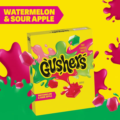 Gushers Fruit Flavoured Snacks, Watermelon and Sour Apple Flavour, 4.8oz (136g)
