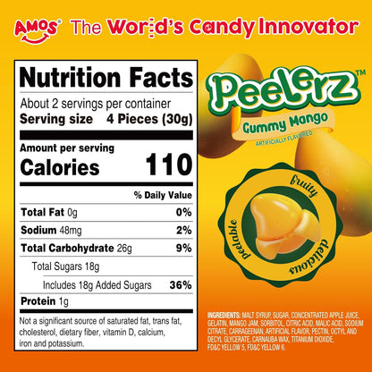 Amos Peelerz Mango 6oz (170g)