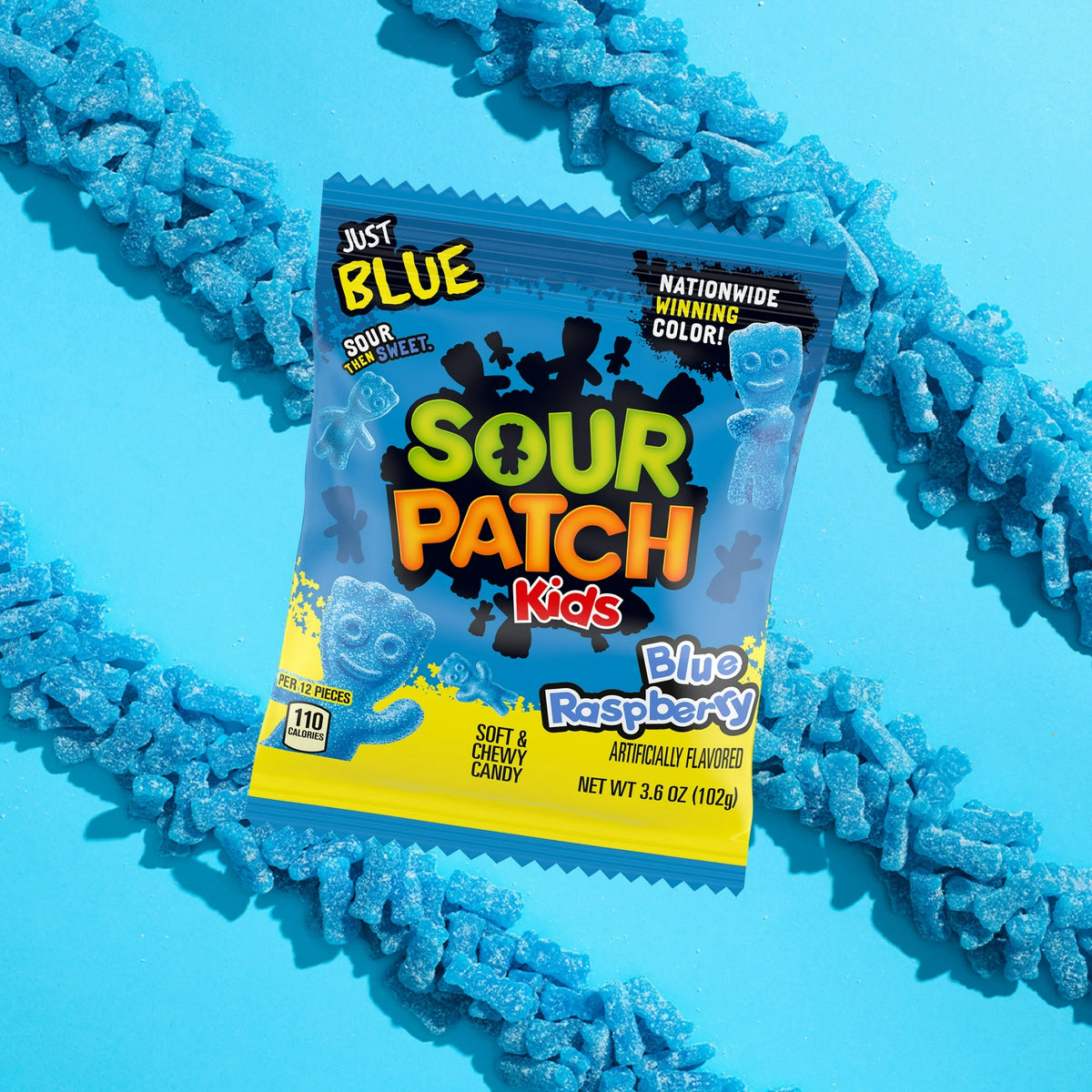 Blue Raspberry Sour Patch Shape Sour Patch Blue Raspberry Peg Bag 3.6oz (102g) – The American Store