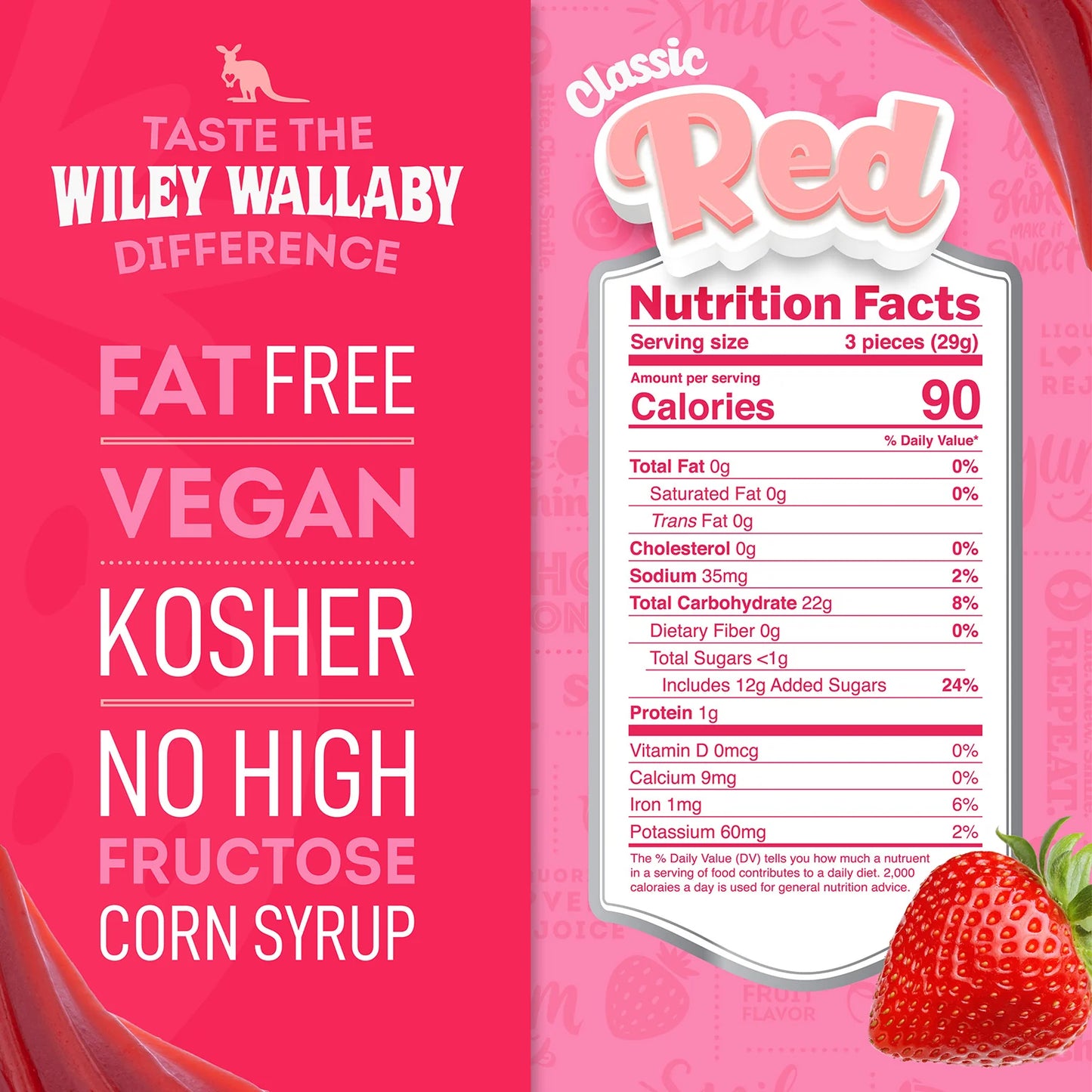 Wiley Wallaby Classic Red Licorice 7.05oz (200g)