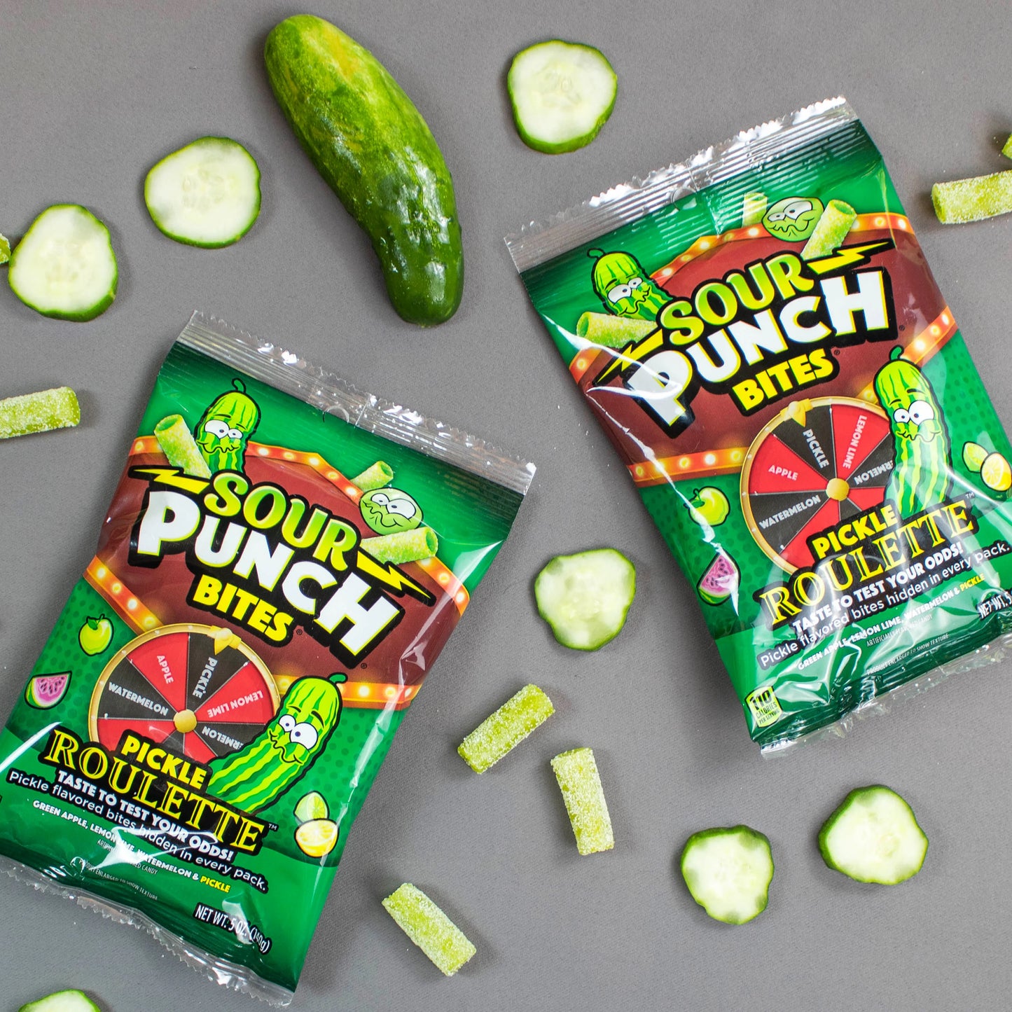 Sour Punch Pickle Roulette Peg Bag 5oz (140g)
