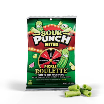 Sour Punch Pickle Roulette Peg Bag 5oz (140g)