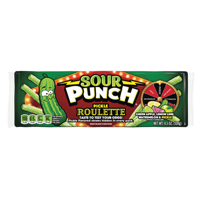 Sour Punch King Size Tray Pickle Roulette 4.5oz (128g)