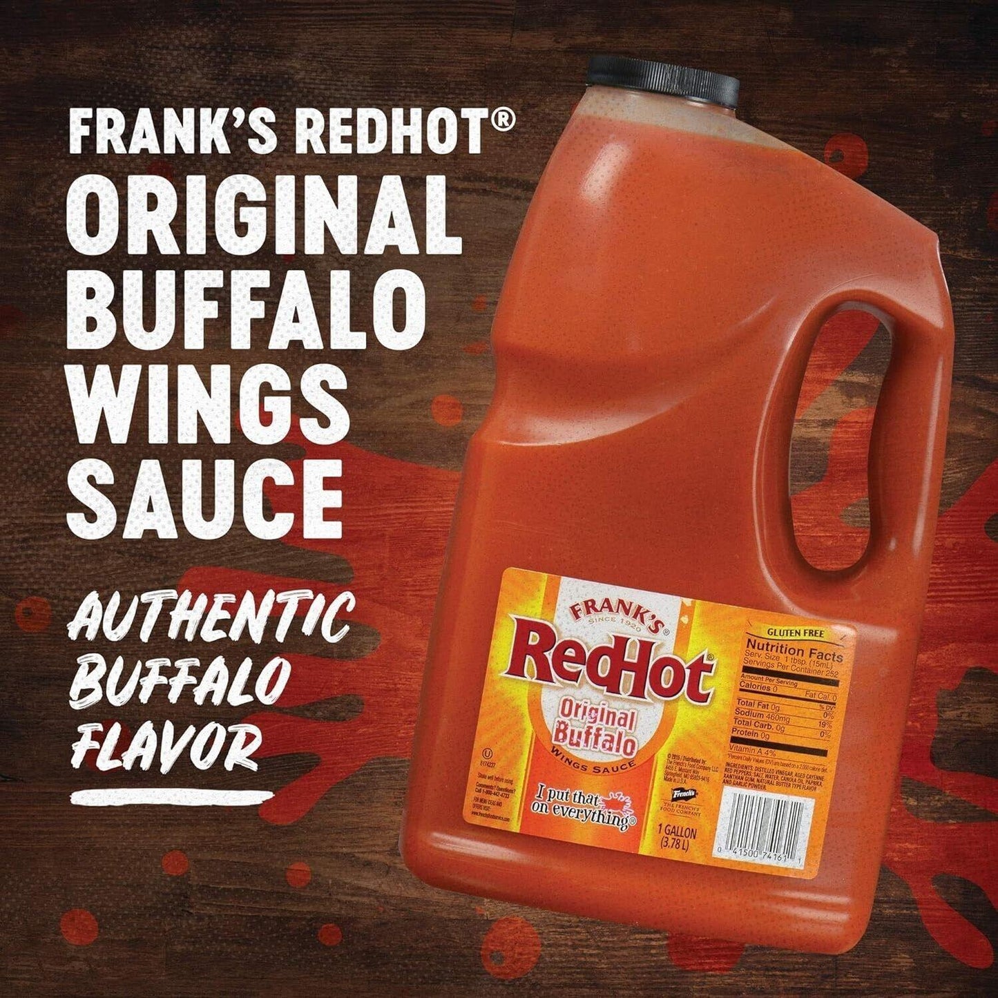 Frank's RedHot Original Buffalo Wing Sauce 3.78L (1 Gallon)