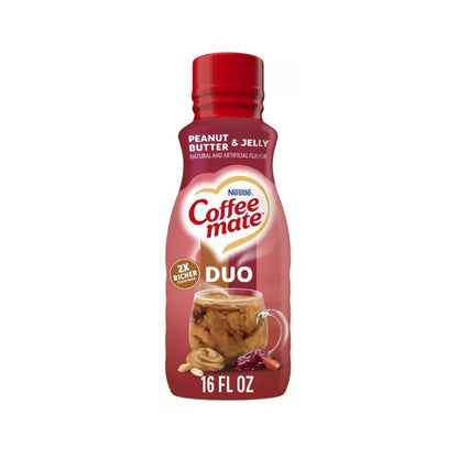 Coffee mate Peanut Butter and Jelly Duo Liquid Non-Dairy Coffee Creamer 16oz (473ml)