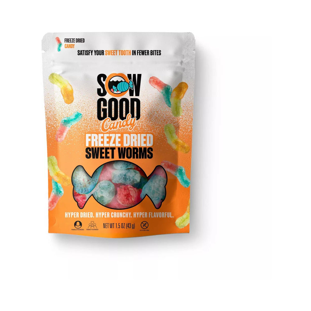 Sow Good Freeze Dried Sweet Worms 1.5oz (43g)