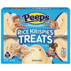 PEEPS Rice Krispies Treat Flavored Marshmallow Easter Chicks 10 Count 3oz (85g)