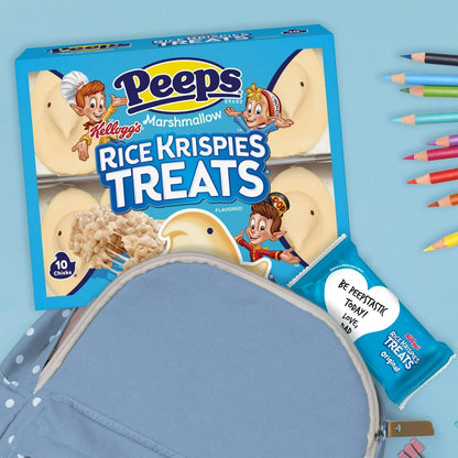 PEEPS Rice Krispies Treat Flavored Marshmallow Easter Chicks 10 Count 3oz (85g)