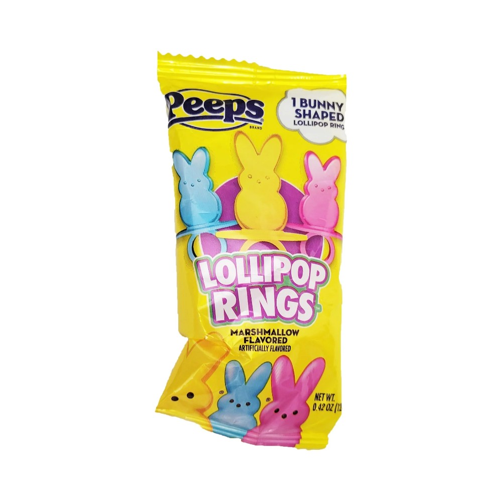 Peeps Easter Bunny Lollipop Rings Marshmallow Flavoured 0.42oz (12g)