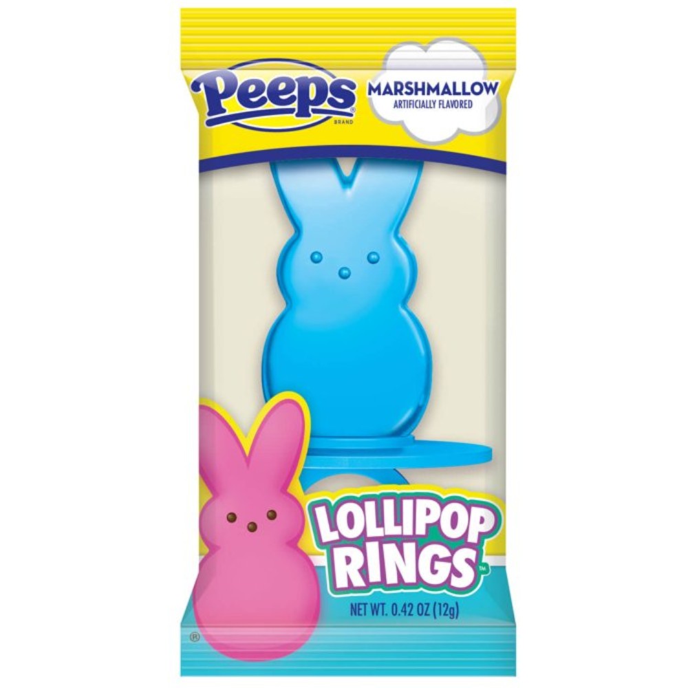 Peeps Easter Bunny Lollipop Rings Marshmallow Flavoured 0.42oz (12g)