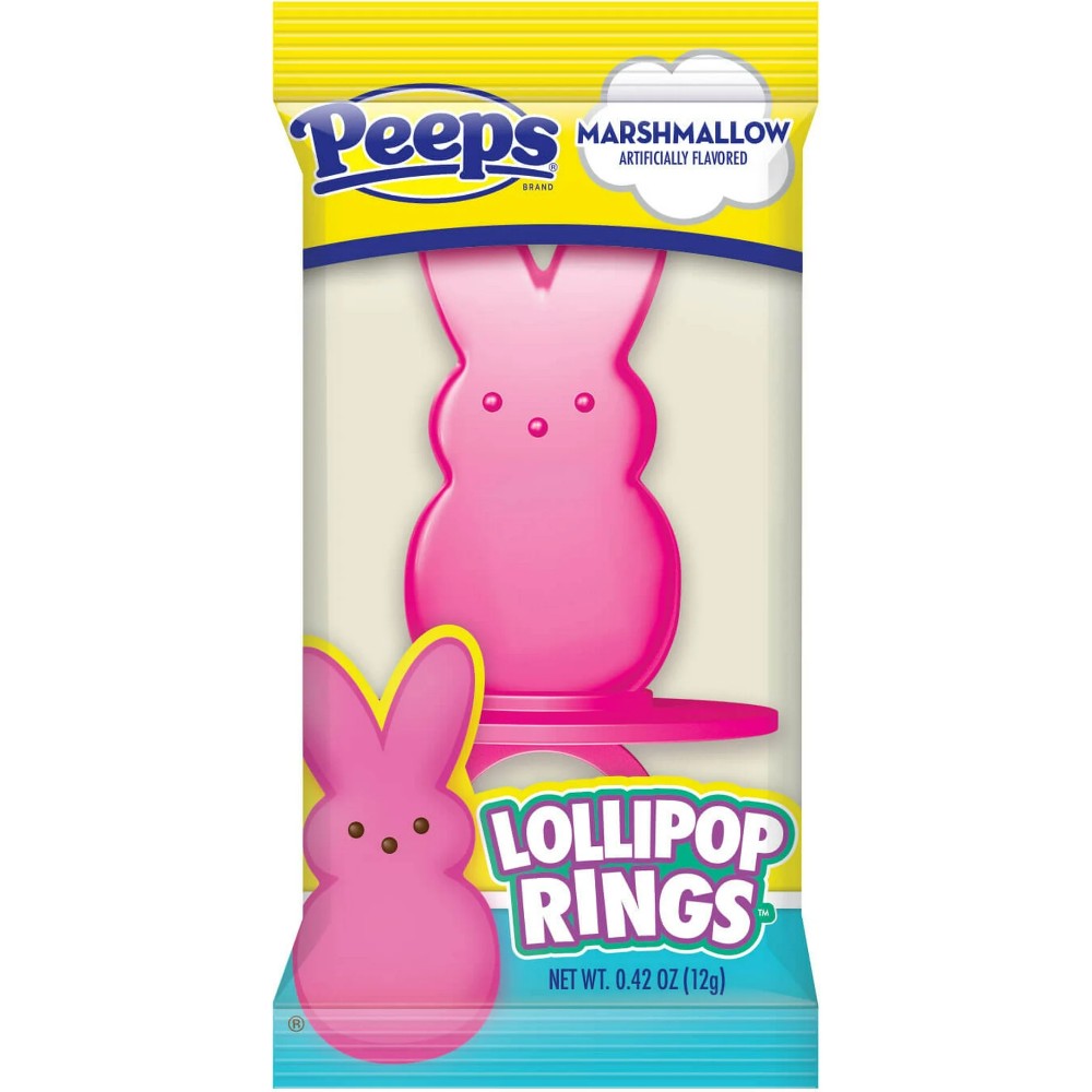 Peeps Easter Bunny Lollipop Rings Marshmallow Flavoured 0.42oz (12g)