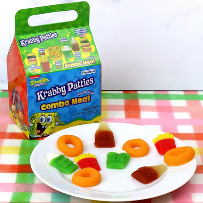 Frankford Krabby Patties Krusty Krab Gummy Candy Combo Meal Take Out Box 4.4oz (125g)