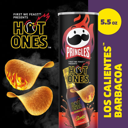 Pringles Hot Ones Los Calientes Barbacoa Potato Crisps Chips 5.5oz (156g)