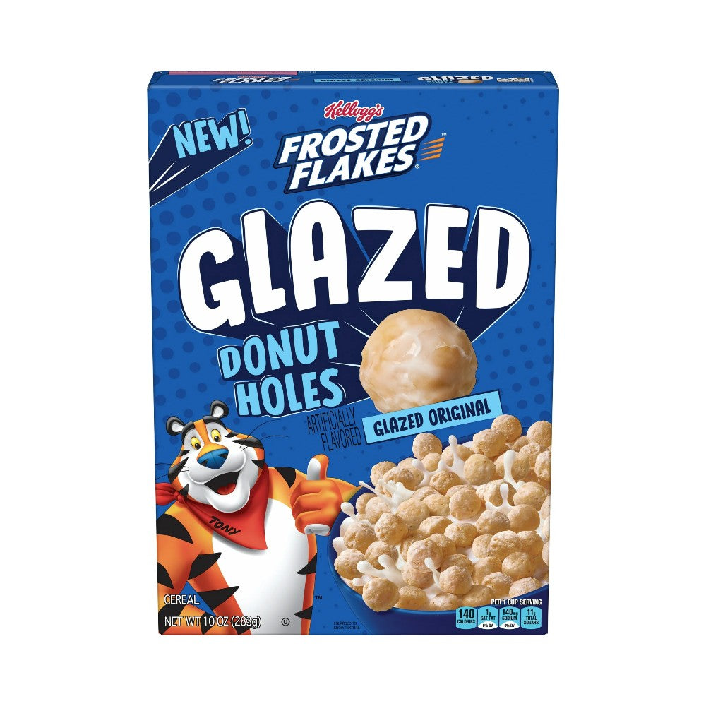 Kellogg's Frosted Flakes Glazed Donut Holes Cereal 10oz (283g)