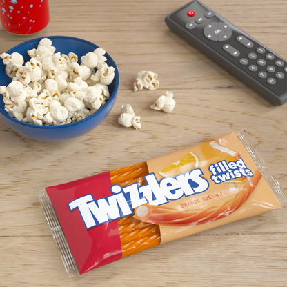 TWIZZLERS Filled Twists Orange Cream Pop Flavored Licorice Style Chewy Candy Bag 11oz (311g)