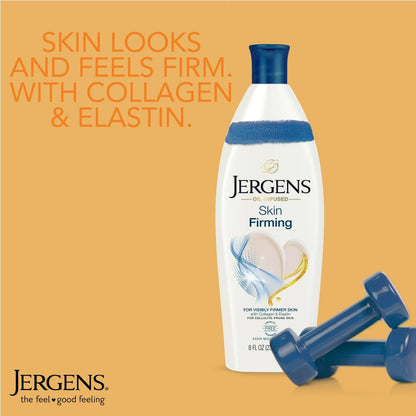 Jergens Moisturizer Skin Firming Body Lotion for Dry Skin with Collagen 16.8oz (496ml)